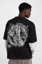 T-shirt superposé à manches longues surdimensionné à graphique mystique Arsenic thumbnail 3