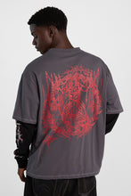 T-shirt superposé à manches longues surdimensionné à graphique mystique Arsenic thumbnail 9