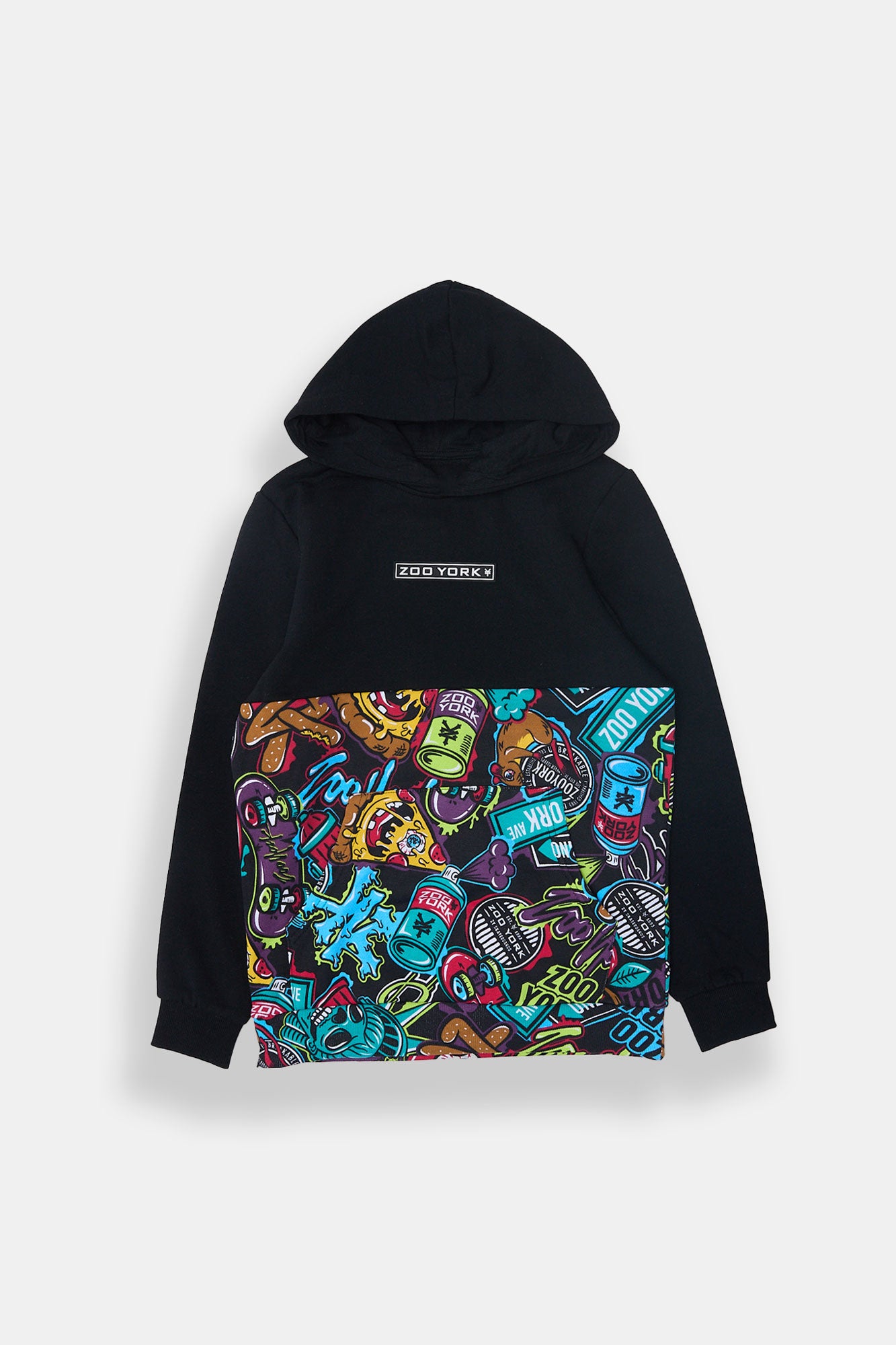 Pull à capuche Zoo York graffiti bloc de couleurs pour garçon