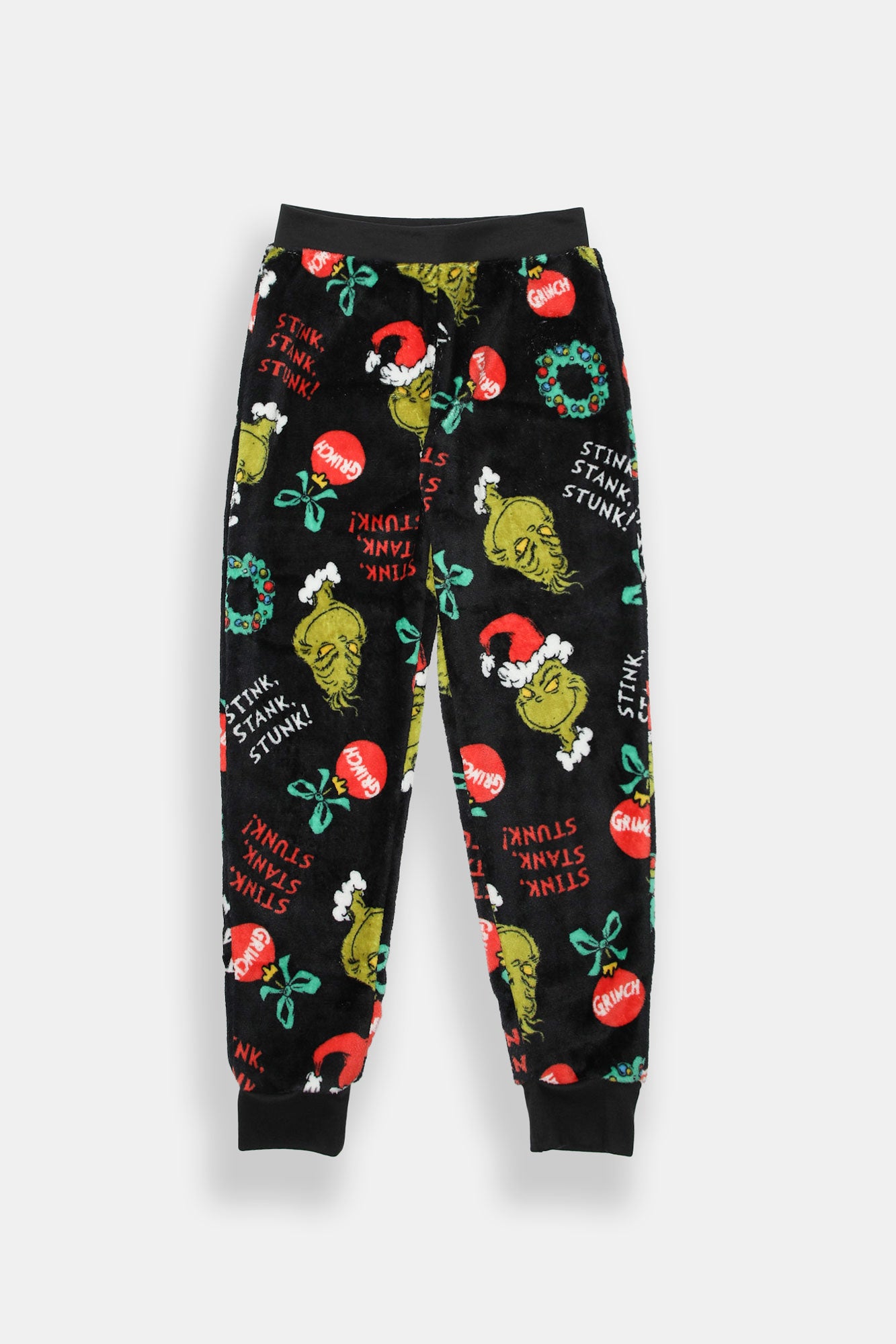 Boys' The Grinch Stink Stank Stunk Plush Pajama Jogger