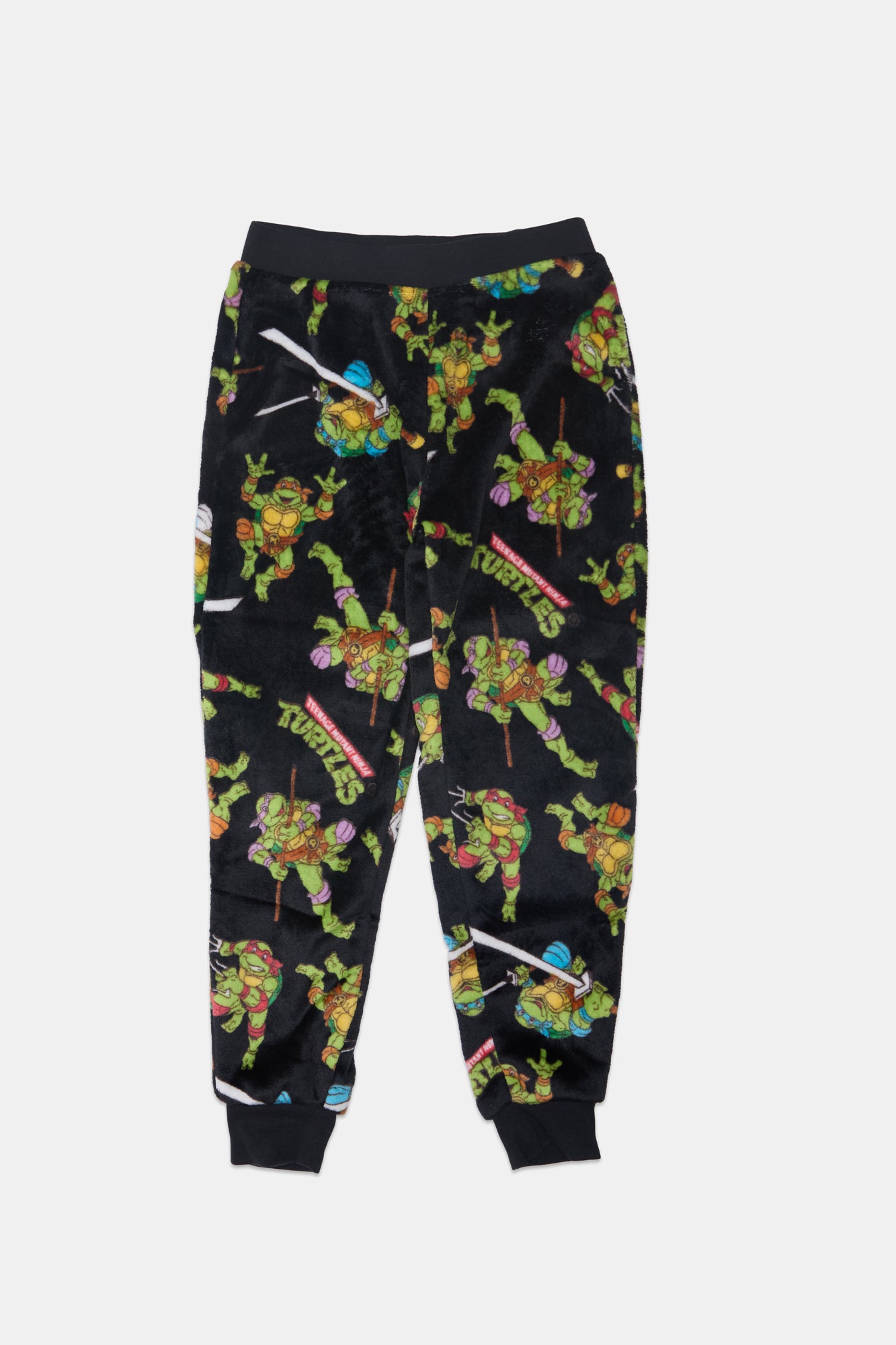 Pantalon pyjama pelucheux imprimé épées les tortues ninjas pour garçon