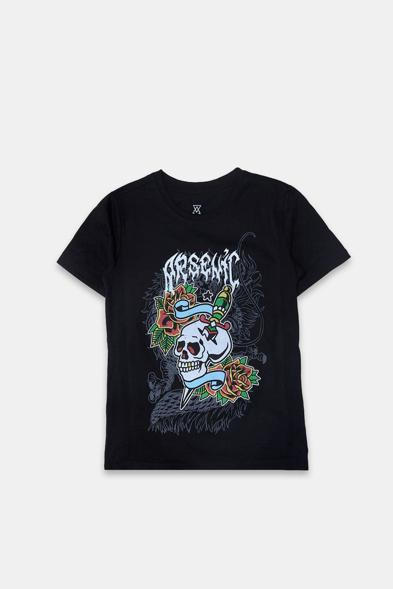 T-shirt graphique Arsenic Skull Tattoo pour garçon