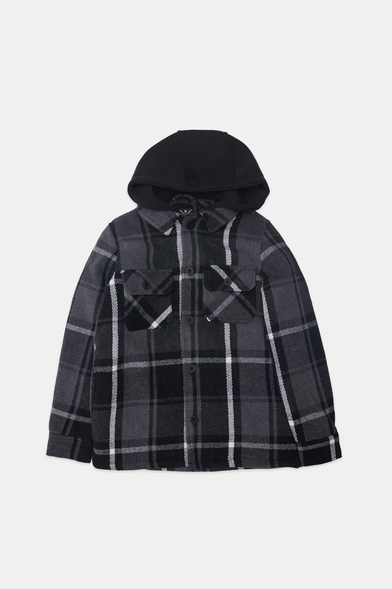 Boys' North Western Lined Flannel Hooded Shacket