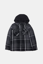 Boys' North Western Lined Flannel Hooded Shacket thumbnail 2