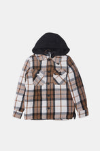 Boys' North Western Lined Flannel Hooded Shacket thumbnail 1