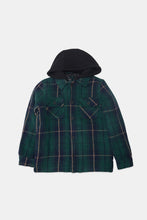 Boys' North Western Lined Flannel Hooded Shacket thumbnail 5