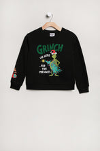 Girls' The Grinch And Max I'm Here For The Presents Graphic Crew Neck Sweatshirt thumbnail 1