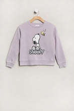 Pull ras du cou a? enfiler imprimé Peanuts Snoopy And Woodstock pour fille thumbnail 1