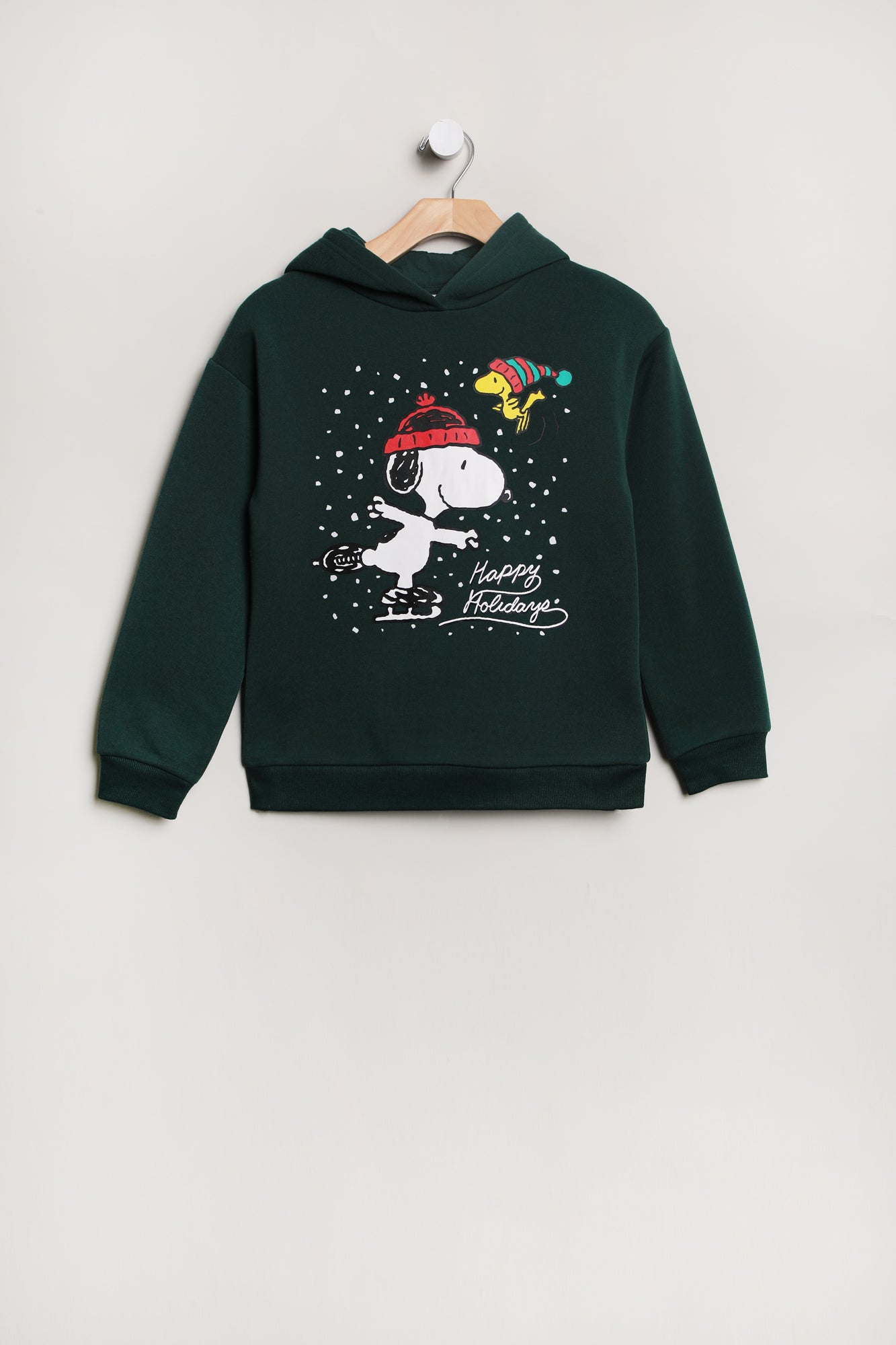 Girls' Peanuts Snoopy And Woodstock Ice Skating Graphic Hoodie