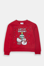 Girls' Hello Kitty Let It Snow Puff Print Crew Neck Sweatshirt thumbnail 1