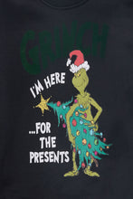 Girls' The Grinch Flocked Crew Neck Sweatshirt thumbnail 2