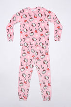 Girls' Hello Kitty Candy Canes Printed 2-Piece Pajama Top And Jogger Set thumbnail 1