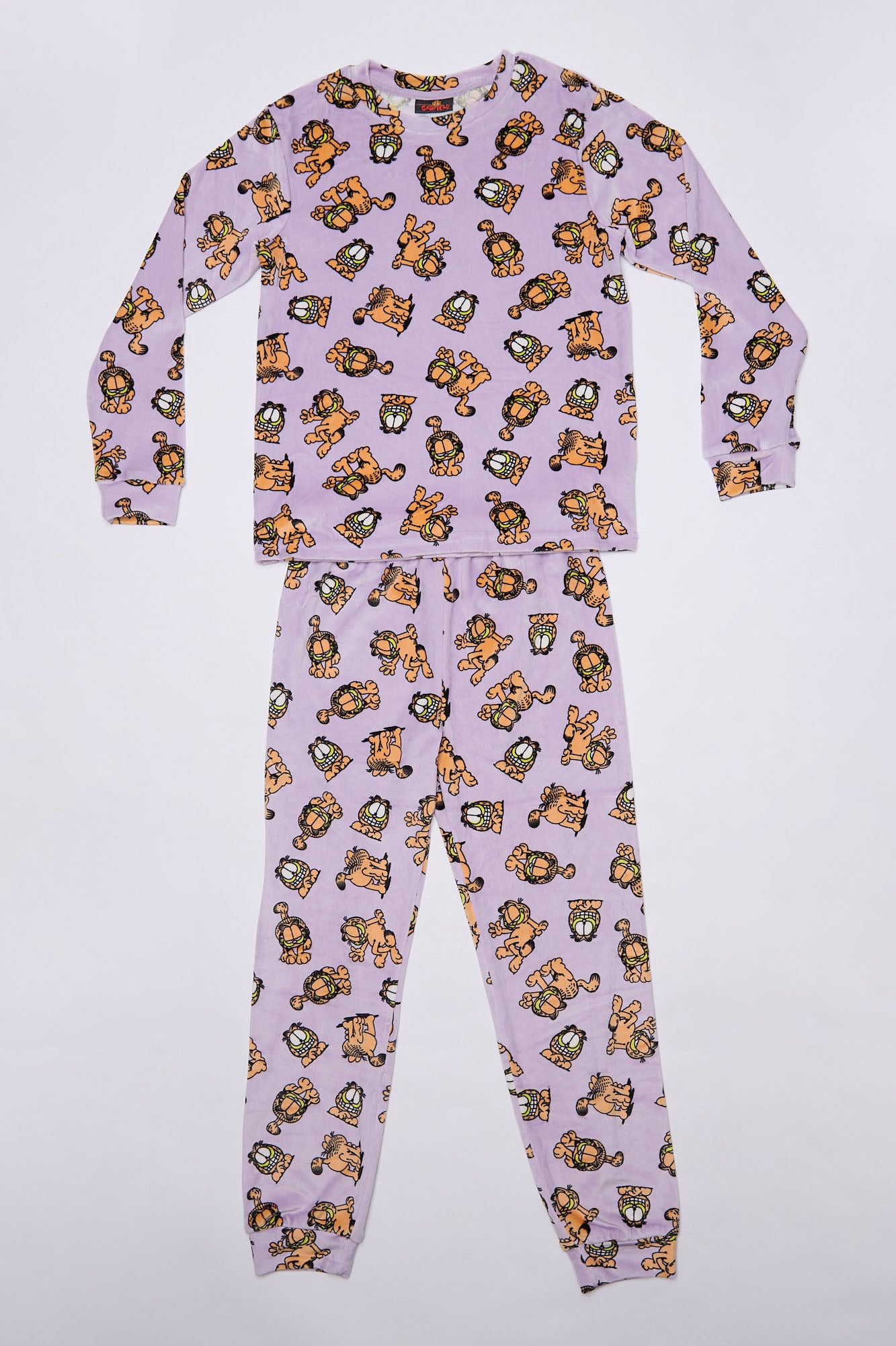 Girls' Garfield Purr Printed 2-Piece Pajama Top And Jogger Set