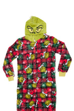 Girls' The Grinch Printed Plaid Hooded Onesie thumbnail 2