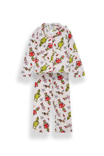 Girls' The Grinch Velour Pajama Dad Shirt And Pants 2-Piece Set thumbnail 1