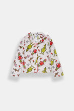 Girls' The Grinch Velour Pajama Dad Shirt And Pants 2-Piece Set thumbnail 2