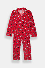 Girls' Hello Kitty And Friends Christmas Velour Pajama Dad Shirt And Pants 2-Piece Set thumbnail 1