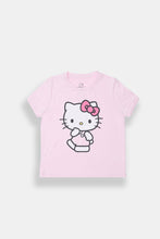 Girls' Hello Kitty Bow Pajama Tee & Pants 2-Piece Set thumbnail 2