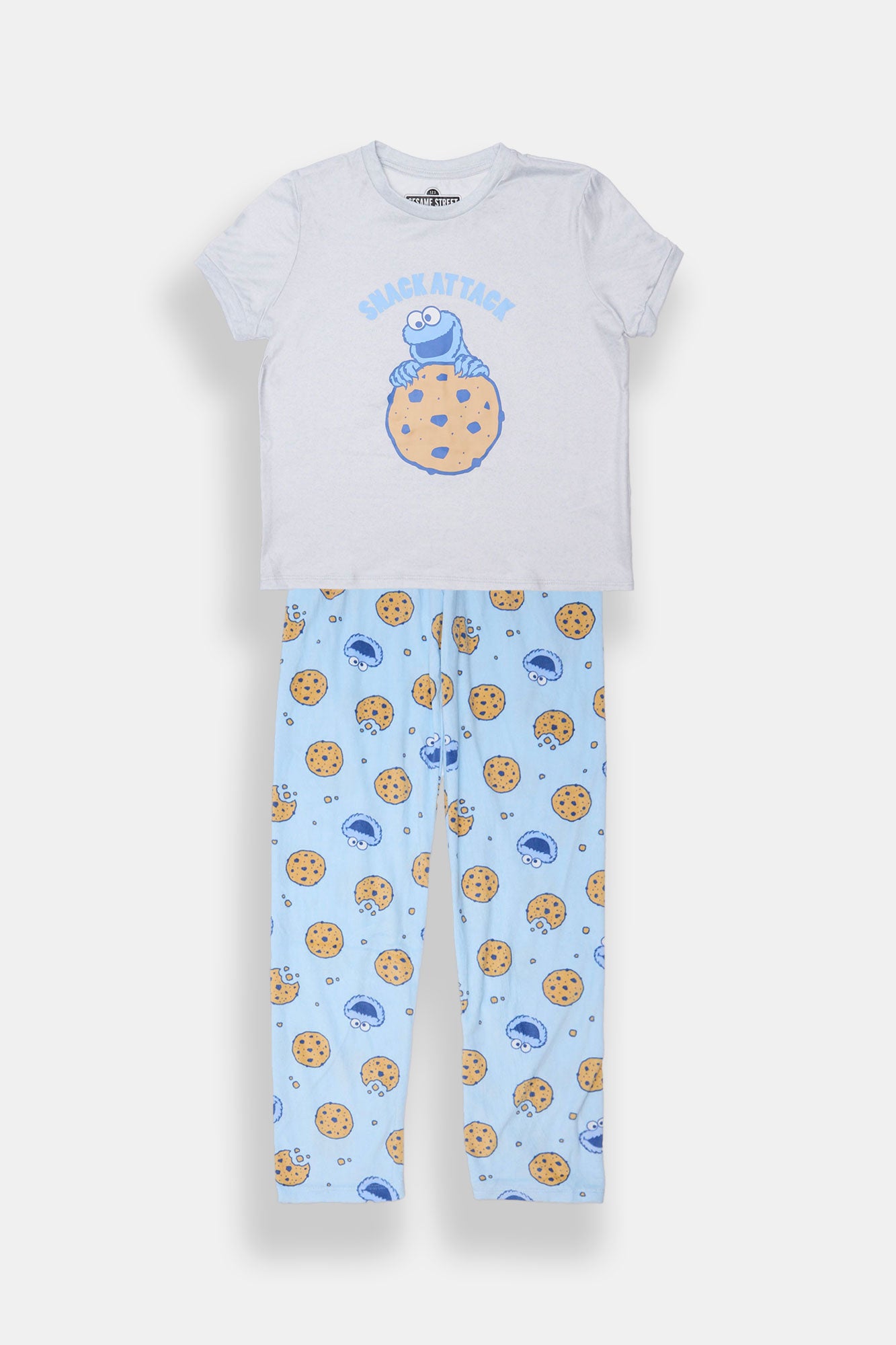Ensemble pyjama en velour Rue Sésame Cookie Monster pour fille