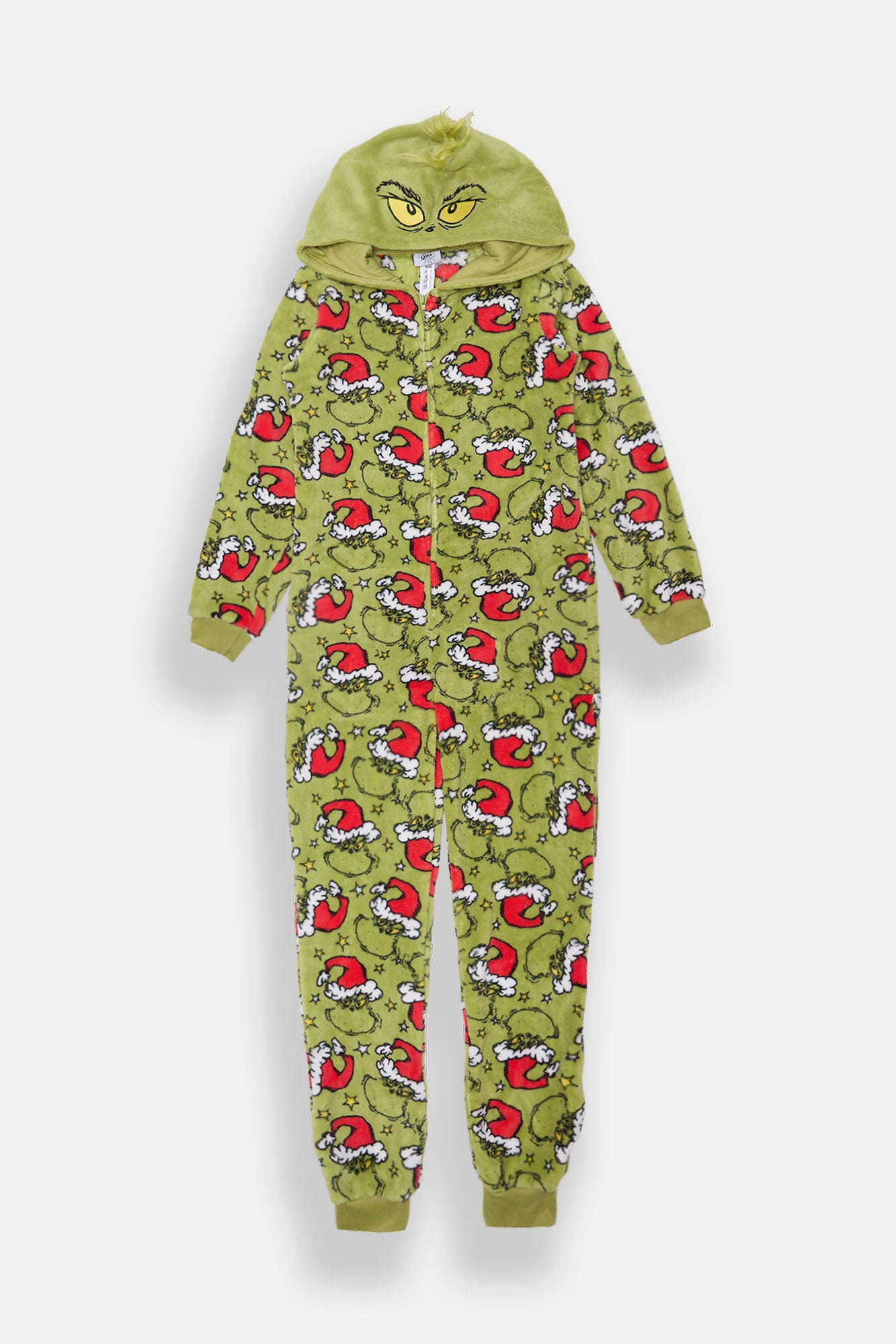 Girls' The Grinch Santa Hat Hooded Onesie
