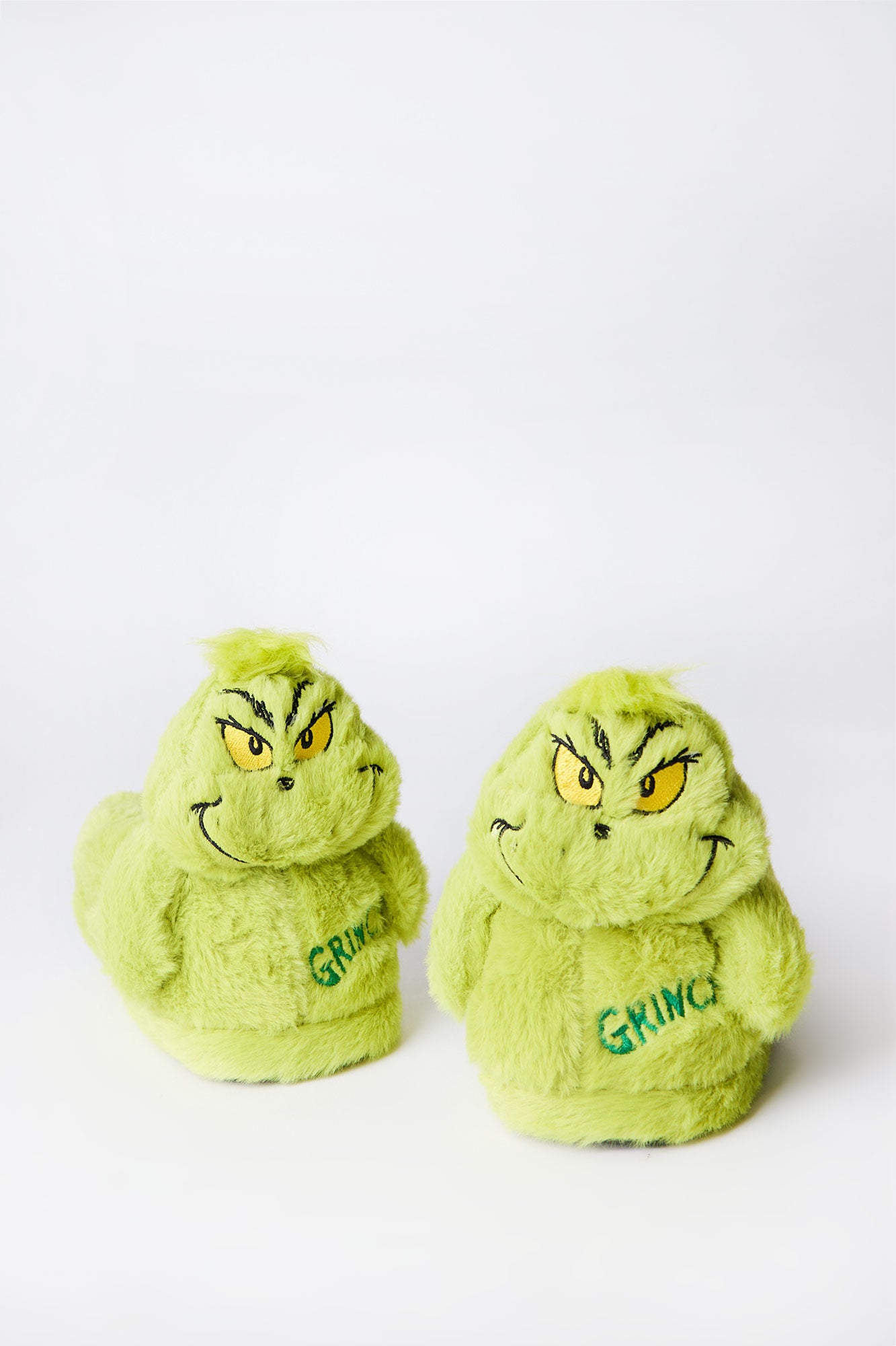 Girls' The Grinch Stuffed Plush Slippers