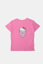 Girls' Hello Kitty Heart Glitter Graphic Classic Tee thumbnail 1