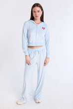 Care Bears Rhinestones Velour Zip-Up Hoodie And Sweatpants 2-Piece Set thumbnail 1