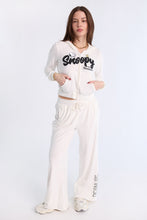 Peanuts Snoopy & Woodstock Rhinestones Velour Zip-Up Hoodie And Sweatpants 2-Piece Set thumbnail 1