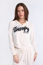 Peanuts Snoopy & Woodstock Rhinestones Velour Zip-Up Hoodie And Sweatpants 2-Piece Set thumbnail 3