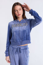 Peanuts Charlie Brown Velour Zip-Up Hoodie And Sweatpants 2-Piece Set thumbnail 3