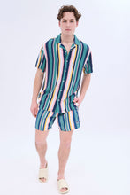 Striped Print Short Sleeve Resort Shirt thumbnail 4