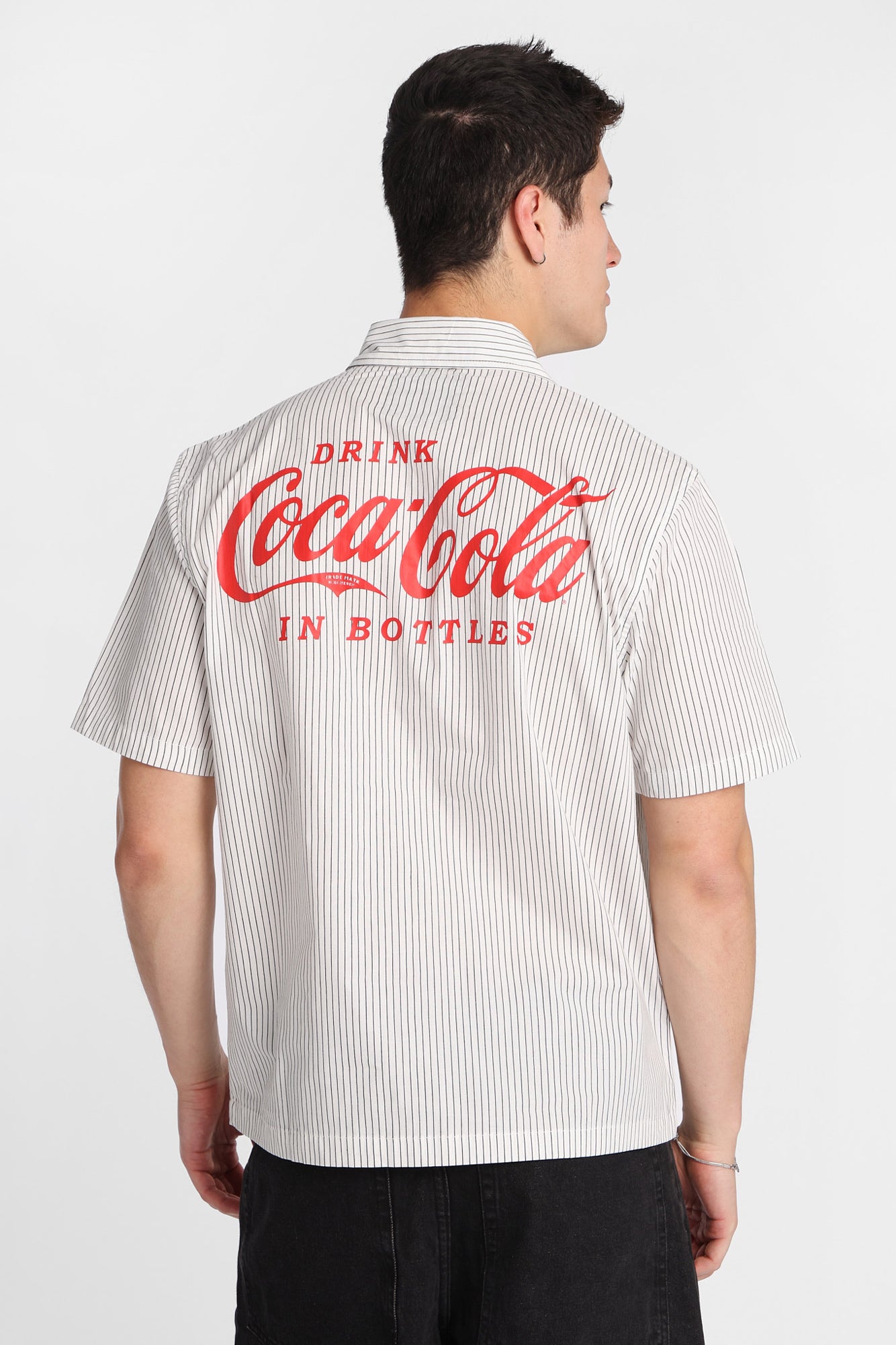 Coca-Cola Embroidered Patch Button-Up Shirt