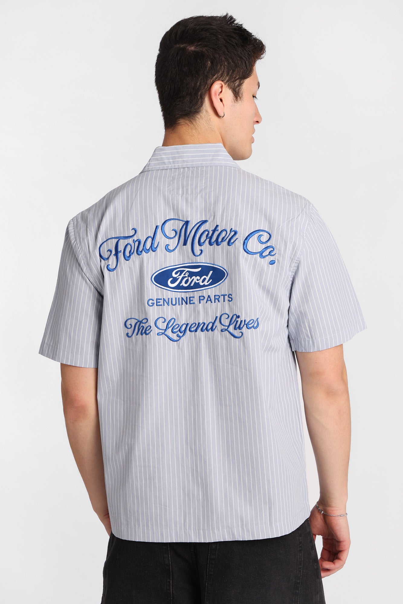 Ford Motors Embroidered Patch Button-Up Workshirt