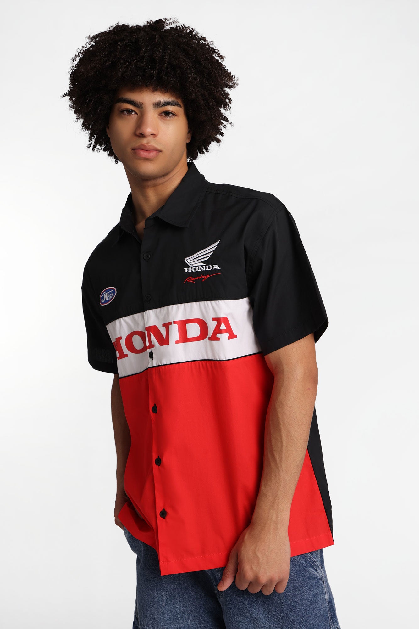 Chemise à manches courtes en coton Honda Racing