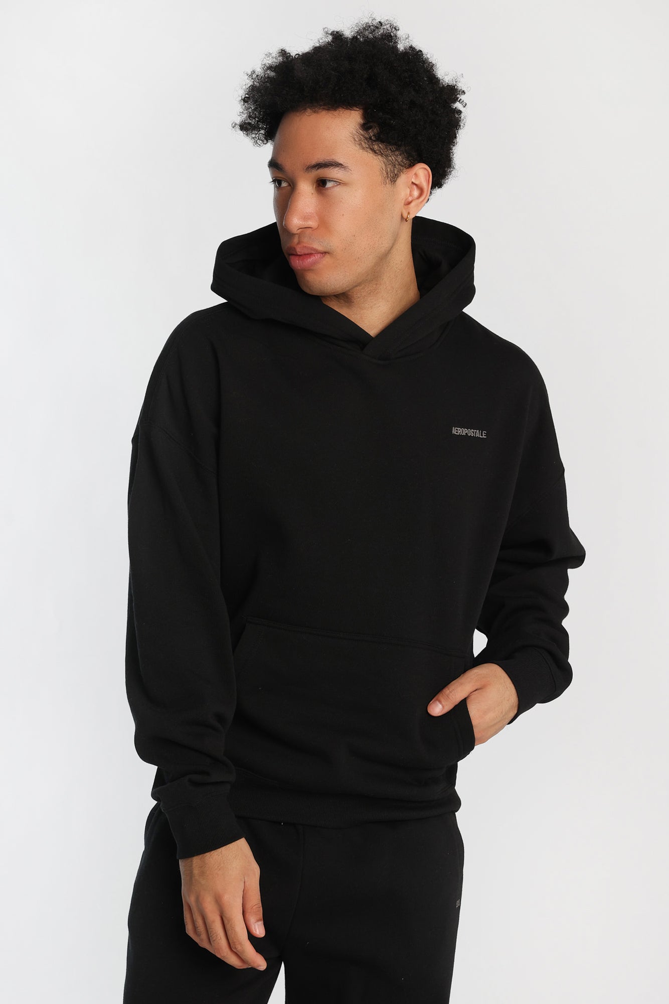 Chandail à capuchon en molleton Aéropostale coupe carrée