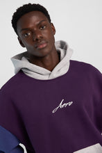 AERO Cloud Soft Fleece Colour Block Boxy Hoodie thumbnail 10