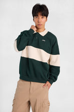 AERO Colour Block Long Sleeve Polo Sweatshirt thumbnail 2