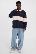 AERO Cloud Soft Fleece Colour Block Long Sleeve Polo Sweatshirt thumbnail 5