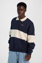 AERO Cloud Soft Fleece Colour Block Long Sleeve Polo Sweatshirt thumbnail 7