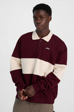 AERO Cloud Soft Fleece Colour Block Long Sleeve Polo Sweatshirt thumbnail 1