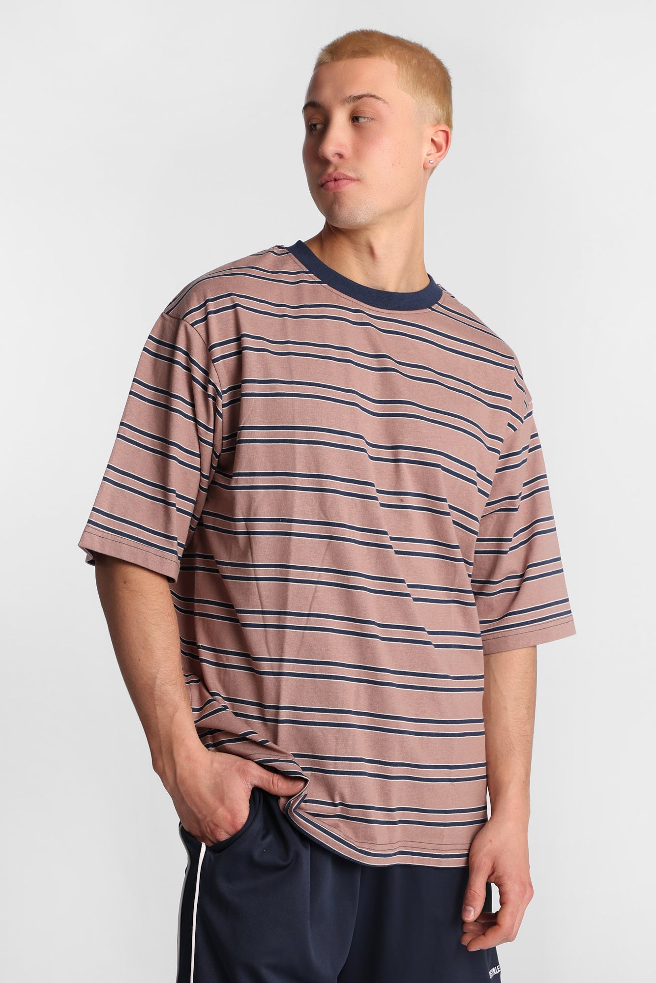 AERO Striped Oversized Tee