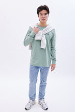 A87 Embroidered Applique Relaxed Long Sleeve Crew Neck Pullover thumbnail 17