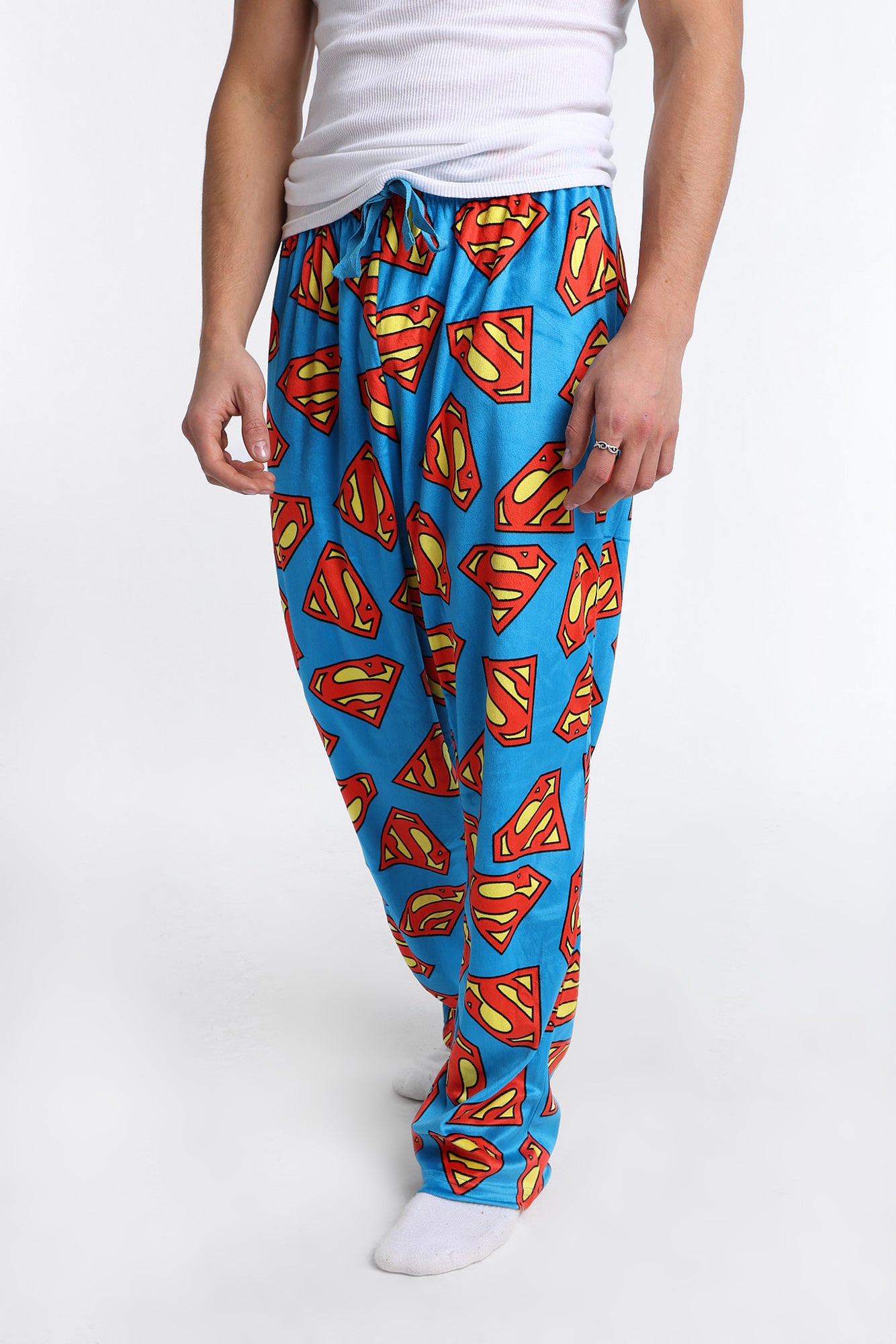 Pantalon pyjama en molleton soyeux imprimé Superman