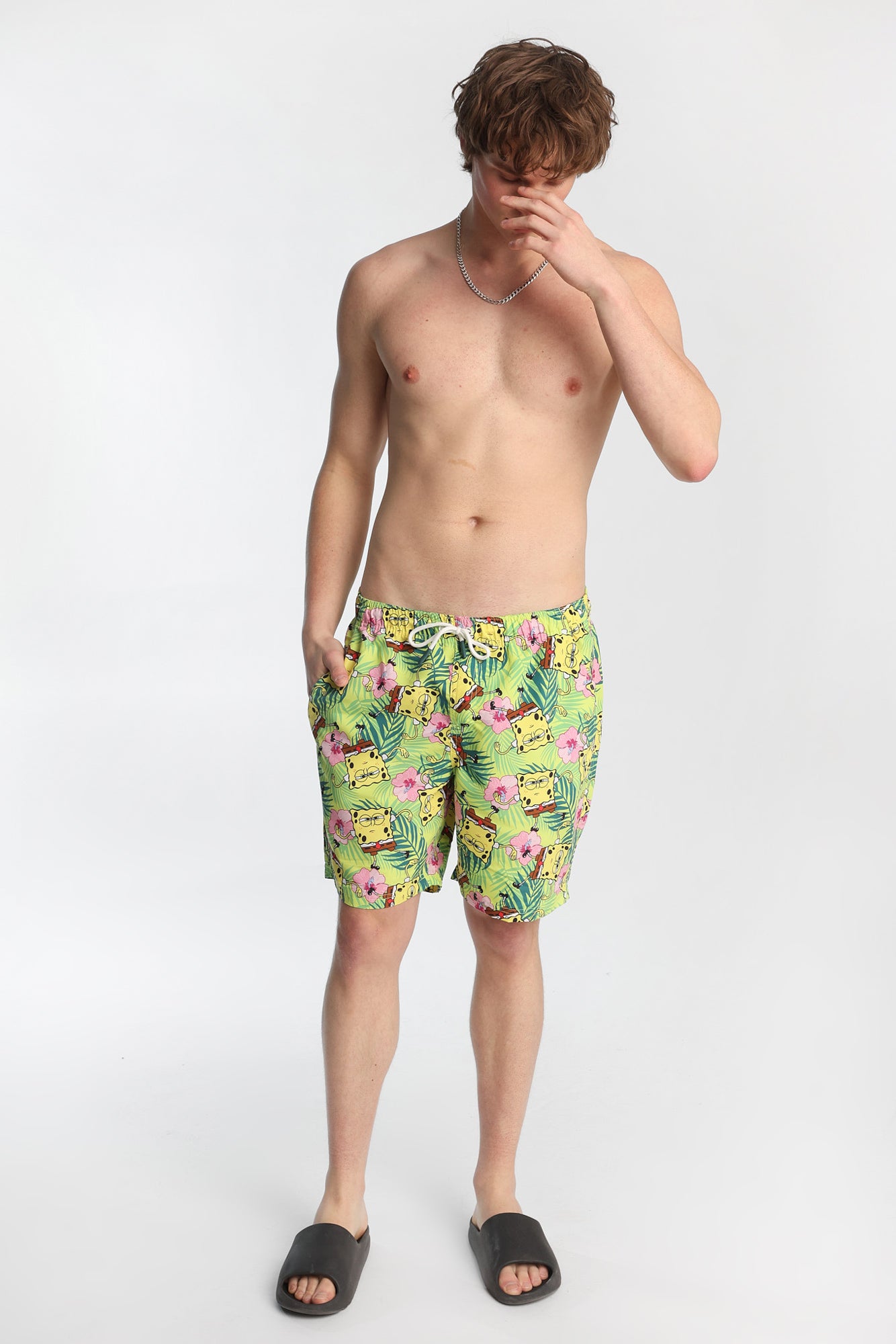 SpongeBob Floral 7" Swim Shorts