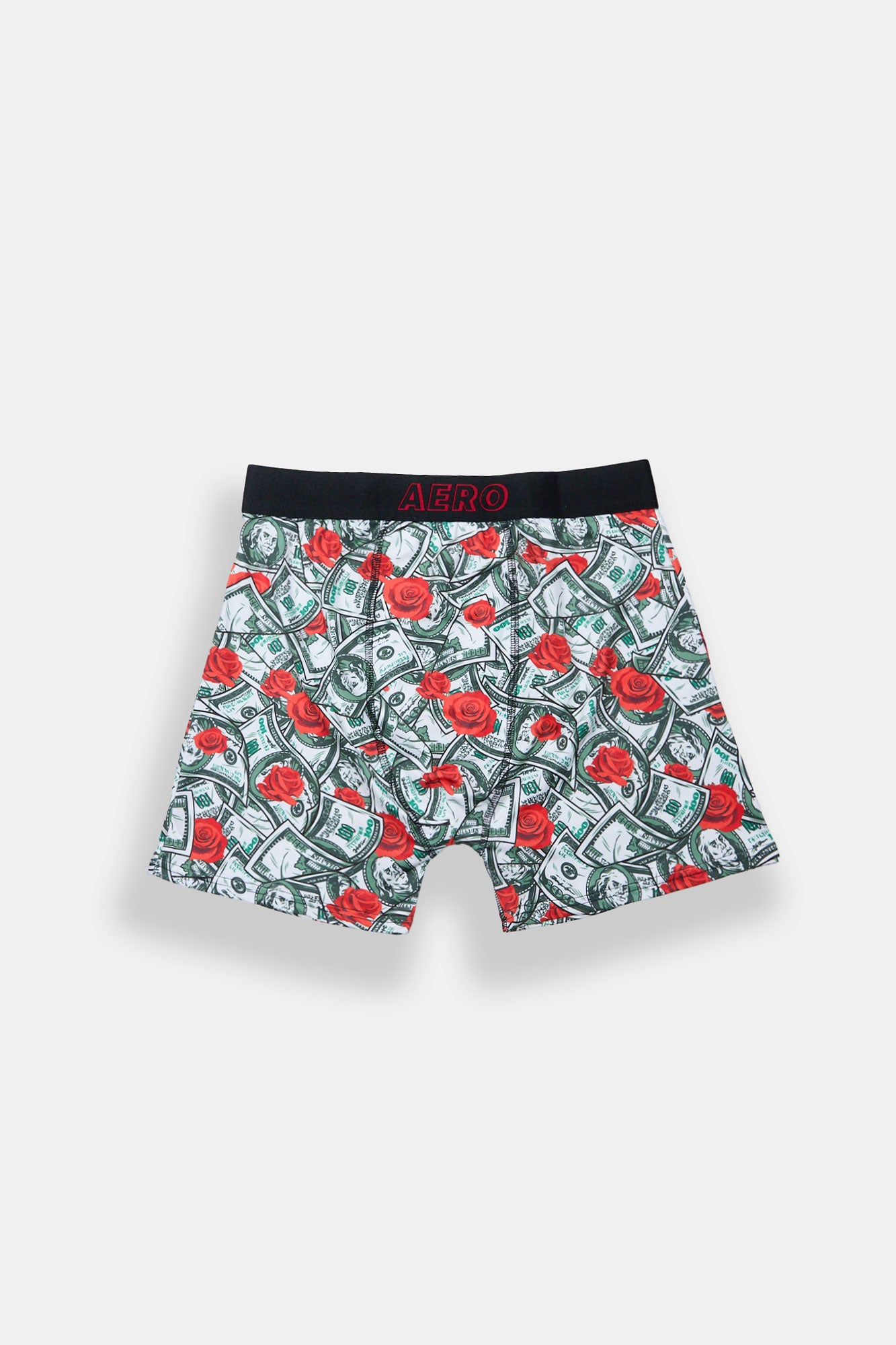 AERO Money Bills & Roses Printed Boxer Briefs