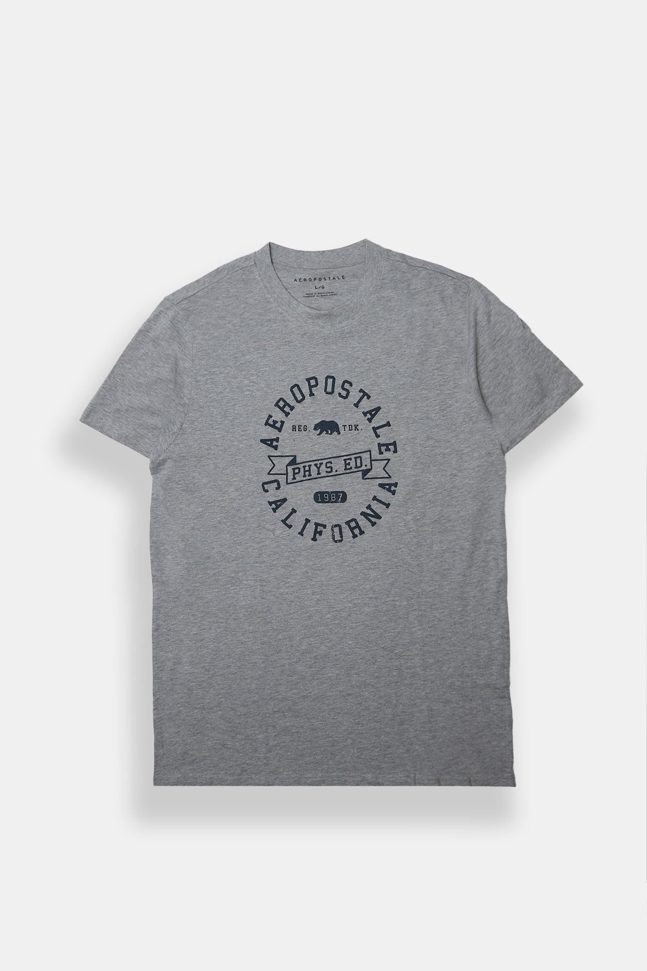 AERO Physical Education Bear Puff Print Graphic Tee