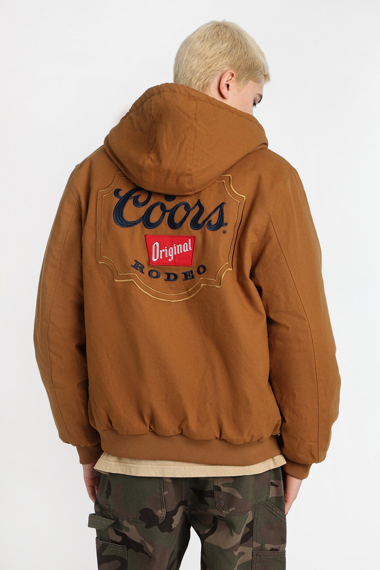 Blouson Workwear à capuche en toile de coton brodé Coors