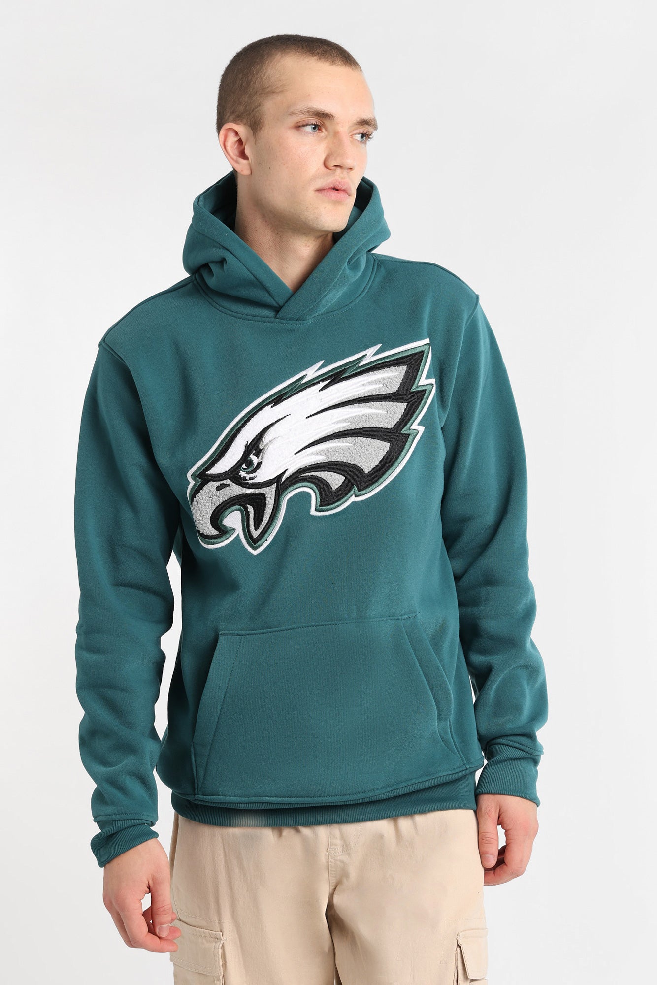 Pull a? capuchon appliqué chenille Philadelphia Eagles