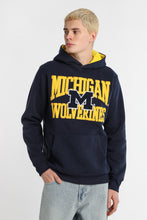Pull a? capuchon à contraste appliqué chenille Michigan Wolverines thumbnail 1