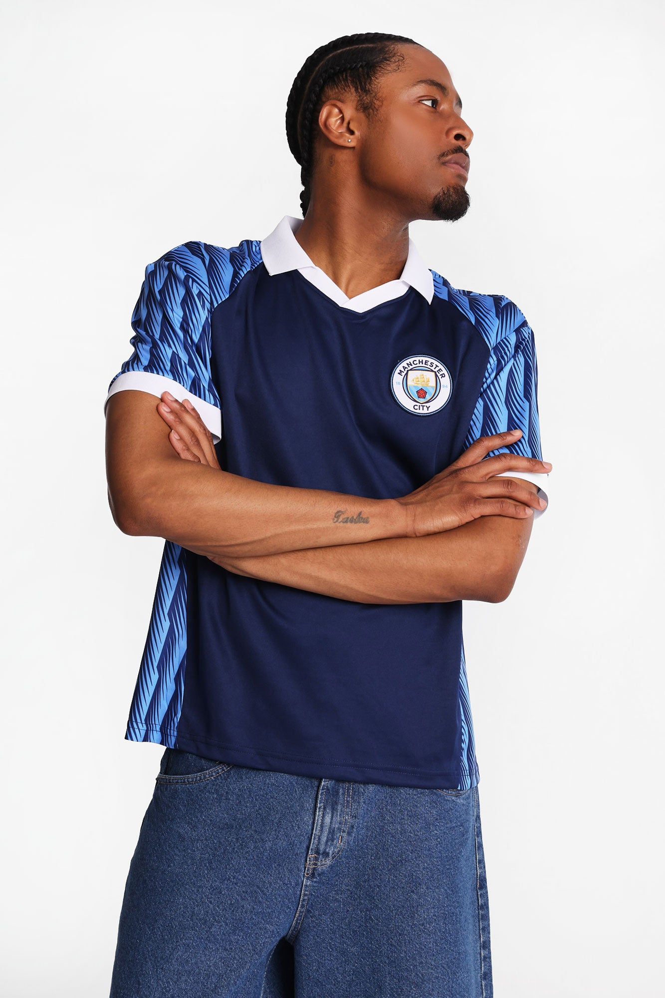 Manchester City Football Club 9 Graphic Oversized Soccer Jersey